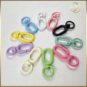 【17色】キーホルダー金具 回転カン カラフル  DIYパーツ 手芸 基礎金具 ハンドメイド