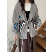 今季マストバイ    INS 風   スウィート ニット  ジャカード柄  カーディガン