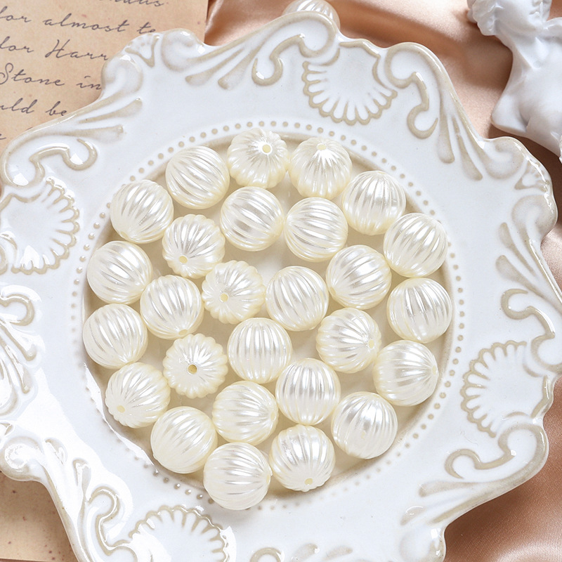 パール調 パンプキン型ビーズ アクセサリーパーツ デコパーツ ネックレス ブレスレット ハンドメイド材料