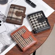 価格人気 ギンガムチェック薄型カード財布 大容量レディース