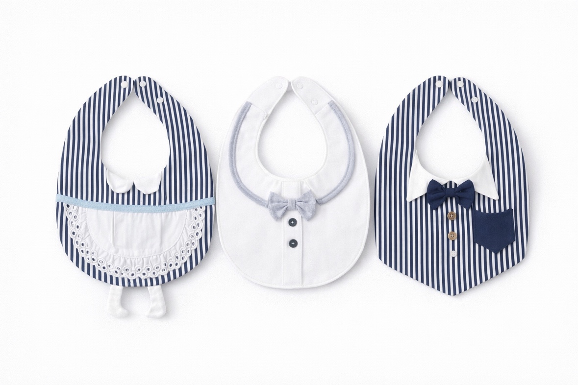 よだれかけ 蝶ネクタイ付き ベビースタイ よだれかけ