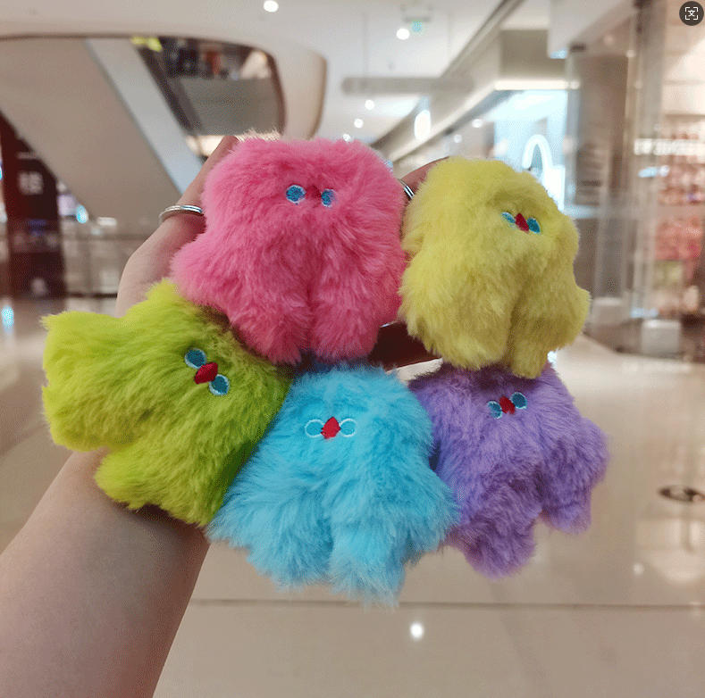 5色 かわいい ぬいぐるみキーホルダー 韓国人気 友達 キーチェーン