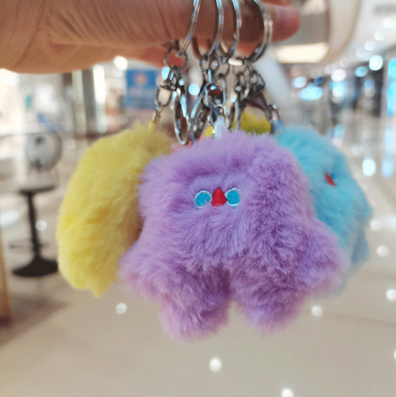 5色 かわいい ぬいぐるみキーホルダー 韓国人気 友達 キーチェーン
