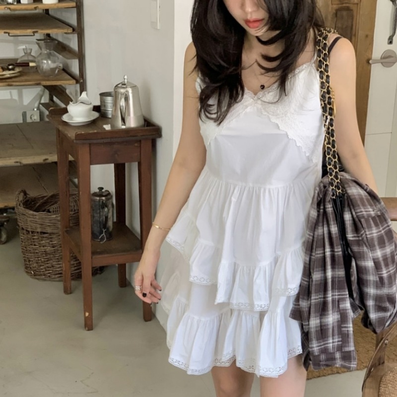 キャミソールワンピース　レディース　INS　韓国ファッション
