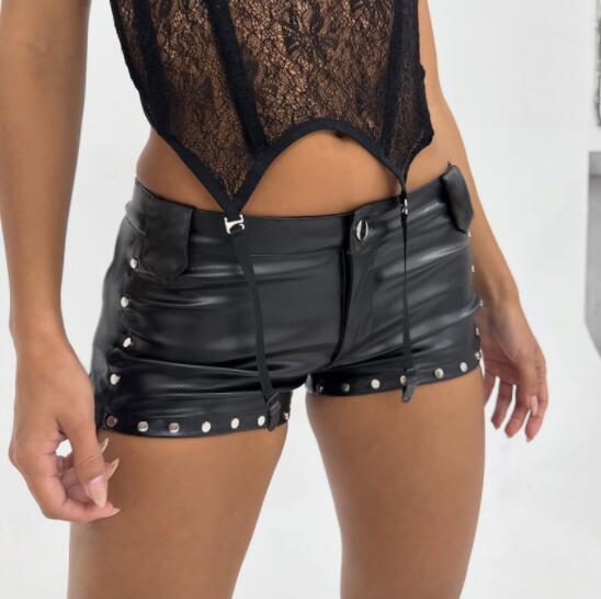 ボトムス ズボン パンツ ショーツ フェイクレザー