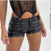 ボトムス ズボン パンツ ショーツ フェイクレザー