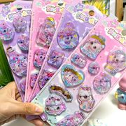 DIY手作り  粘着シール 3D 立体ステッカー  シール デコレーション ぷくぷく ステッカー 文具