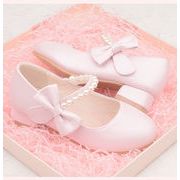 ★mineka★女の子用 フォーマルシューズ パールストラップ リボン付き