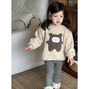 INS新款  カジュアルキッズ服 ベビー服  長袖スウェット +ズボン  セットアップ  分ける販売  73-110cm