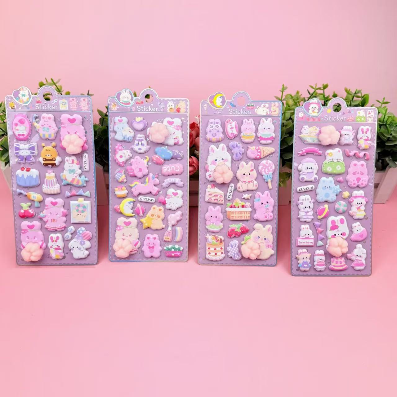 2026★DIY手作り ステッカー★粘着シール★3D★手帳素材