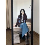 最終プライス 激安セール  秋の女性用ゆったりニットカーディガン リブ襟とファスナーで着脱簡単