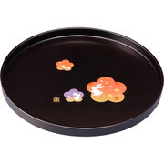 紀州塗 花舞うさぎ 7.0丸盆 2205026