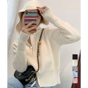 【日本倉庫即納】 ダブルジップリブニットカーディガン韓国風