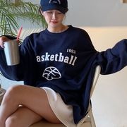 今季マストバイ   気質   おしゃれ  ロゴプリント  クルーネック　パーカー