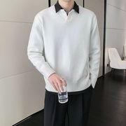 2026春秋メンズ服 シンプル おしゃれ ニットセーター 韓国風 トップス 防寒 温かい インナーシャツ[M~3XL]