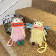 キッズ ポシェット 手編み風 人形 ブサカワ 個性的 斜めがけ 子供 可愛い 冬