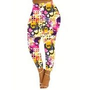 2026春秋新作 ボトムス 女 レディース プリント スキニー レギンス 九分丈パンツ