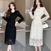 レースドレス フォーマル セミフォーマル 謝恩会 式典 卒業式 入学式 発表会 りぼん バックファスナー