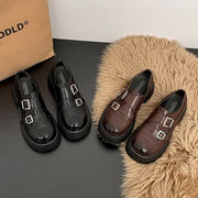 シューズ　ローファー　秋冬　デザイン　韓国ファッション　INS