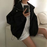 2026年INS 春新作  気質   おしゃれ  ユニセックス   ジッパー  フード付き   ジャケット