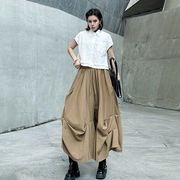 個性派ギャル風不規則皴加工パンツレディース新作