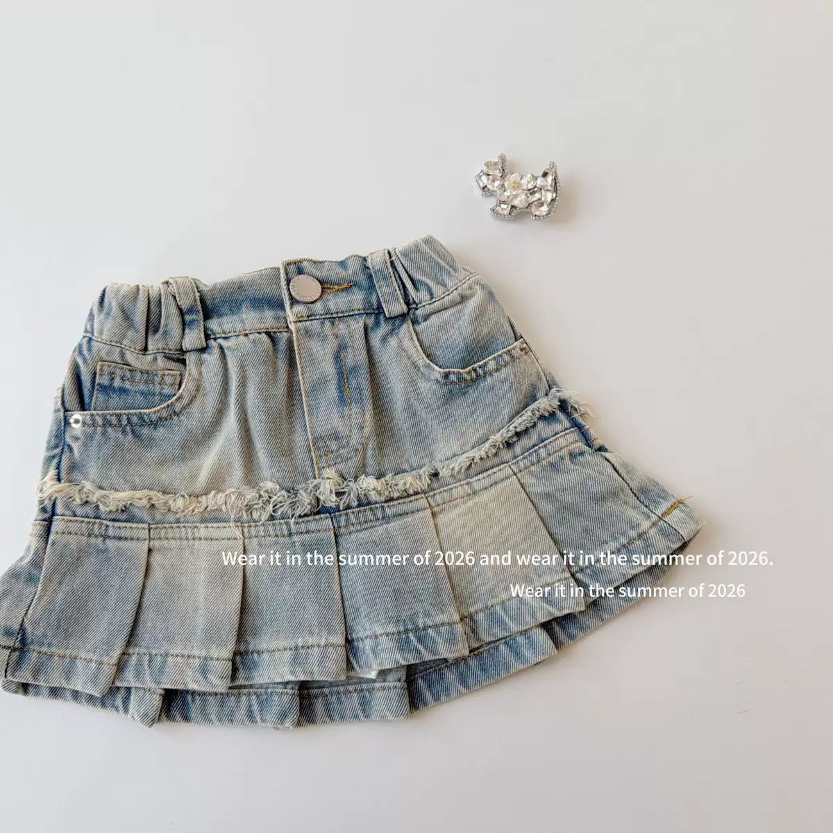 2026春新作DC　子供服　キッズ　女の子　デニムスカート　かわいい　90～150cm
