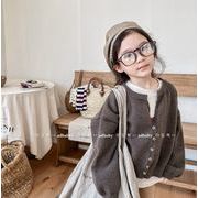 2026韓国風子供服 キッズ アウター コート ニット 子供服  女の子  キッズ 80cm-130cm
