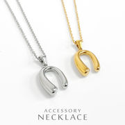 ▼MAGGIO▼ニュアンス馬蹄メタルステンレスネックレス　ホースシュー