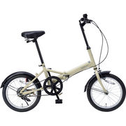 マイパラス １６インチ折りたたみ自転車 サンドベージュ MF101-SA