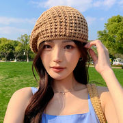 2025春夏新作★レディース ベレー帽★ニット帽★帽子★ハット★大人用★通気性良い★女