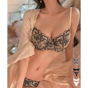 【日本倉庫即納】 花柄レースブラ＆ショーツセット セクシー