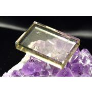 【１点物】AAAA☆高透明 リビアングラス 27x18mm プレート ルース _PC9863