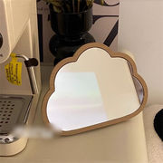 いまだけ 特価 insクリエイティブデスクアクセサリー雲型メイクミラー 2026モデル 折りたたみスタンド付き