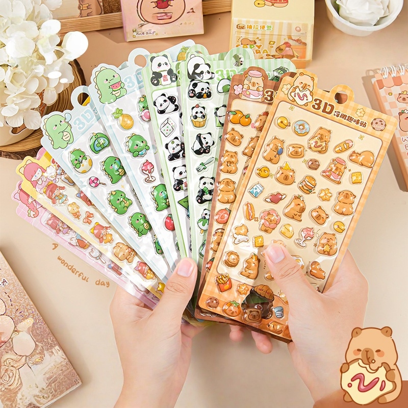 シール 可愛い 立体 泡ステッカー  3Dステッカー   DIY 手帳素材 装飾 工芸品 子供のプレゼント