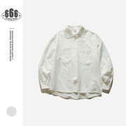 PX0003 2026年新作 シャツ メンズ レトロ ウォッシュド ポケット コットン 長袖 トップス