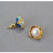 淡水パールお花ピアス
