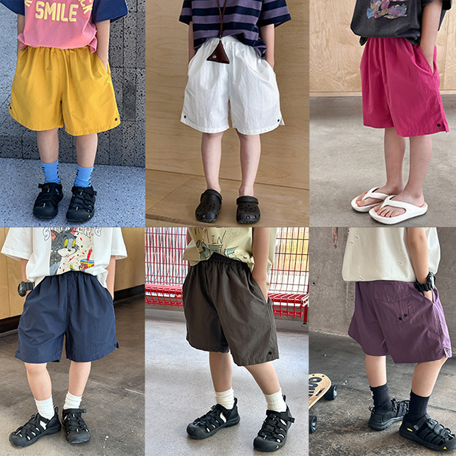 2026春夏※ウォッシュコットン カジュアルショートパンツ ゆったり五分丈 男女兼用