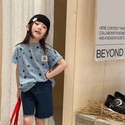 2026春夏※SHENJ☆キッズ プリント 半袖 Tシャツ インナー 男女兼用