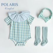 2026新入荷★ベビー服　ロンパース+涎掛け+帽子+ヘアバンド★59～90