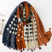 【2026新作】花柄デザインニットソーマフラー柔らかいファッションおしゃれ