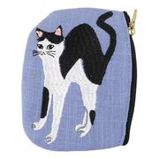【ポーチ】ouaf ouaf＆miaou marche 刺繍ポーチ クロブチ ねこ