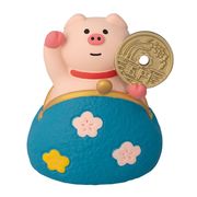 【6月下旬】 ZCB-95734 ｃｏｎｃｏｍｂｒｅ ひょっこり金運がま口 招きぶた