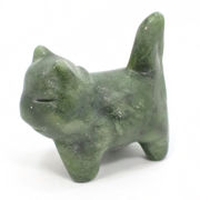 ≪特価品/国内在庫≫ジェイド/猫ネコ/彫刻/約35x34x17mm