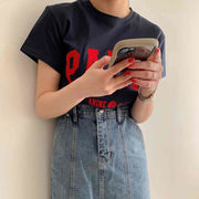 今季マストバイ  デザイン  オールマッチ プリント ロゴ T シャツ 2 色