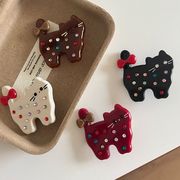 猫ヘアピン　アクリル　ヘアアクセサリー　デザイン　髪飾り