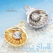 ▼限定半額 9日17時まで▼日本製NEW★L&A★2個価格★煌めくクリスタルシェル★マリーン★貝殻shell