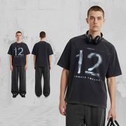 メンズ 無地/プリント ビンテージ風 半袖 Tシャツ 男女専用 ストリート系 トップス 夏 2026新作★