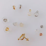 ピアス キャッチ 落ちない シリコン アクセサリーパーツ ハンドメイド カン付 ピアスパーツ ダブルロック
