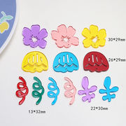 フラワー 花 アクリル パーツ 透明 素材 アクリルチャーム ハンドメイド アクセサリーパーツ チューリップ