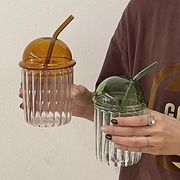 シンプルストライプ柄が人気の定番耐熱コップ
